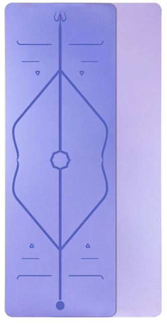 yoga mat with position lines for beginners and advanced yoga yogi hot yoga bikram savasana yoga
